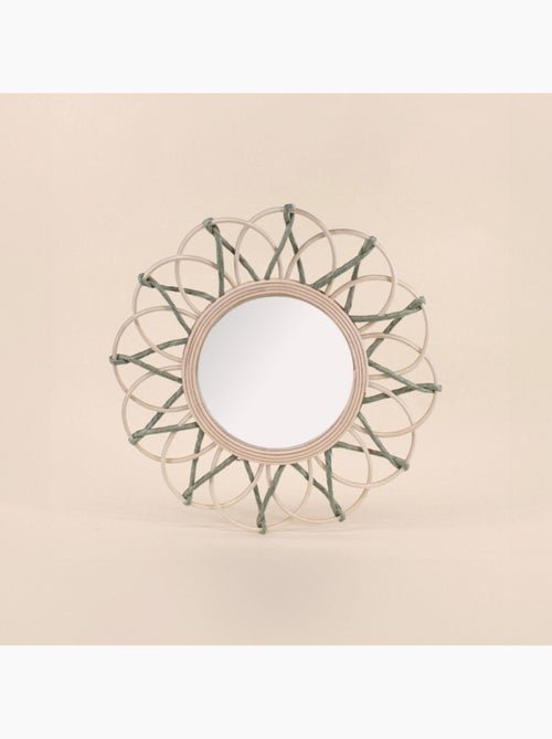 Miroir en rotin forme fleur 40cm - Kiabi