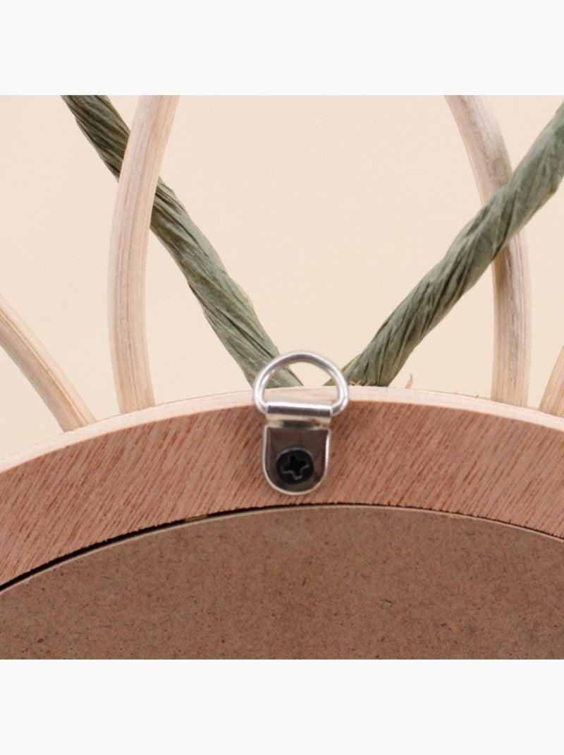 Miroir en rotin forme fleur 40cm Beige - Kiabi