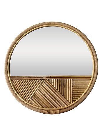 Miroir en rotin Java 'Deko&co'