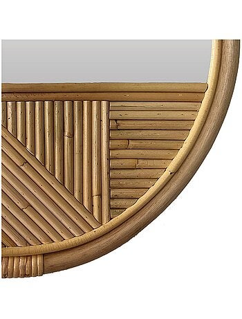 Miroir en rotin Java 'Deko&co'