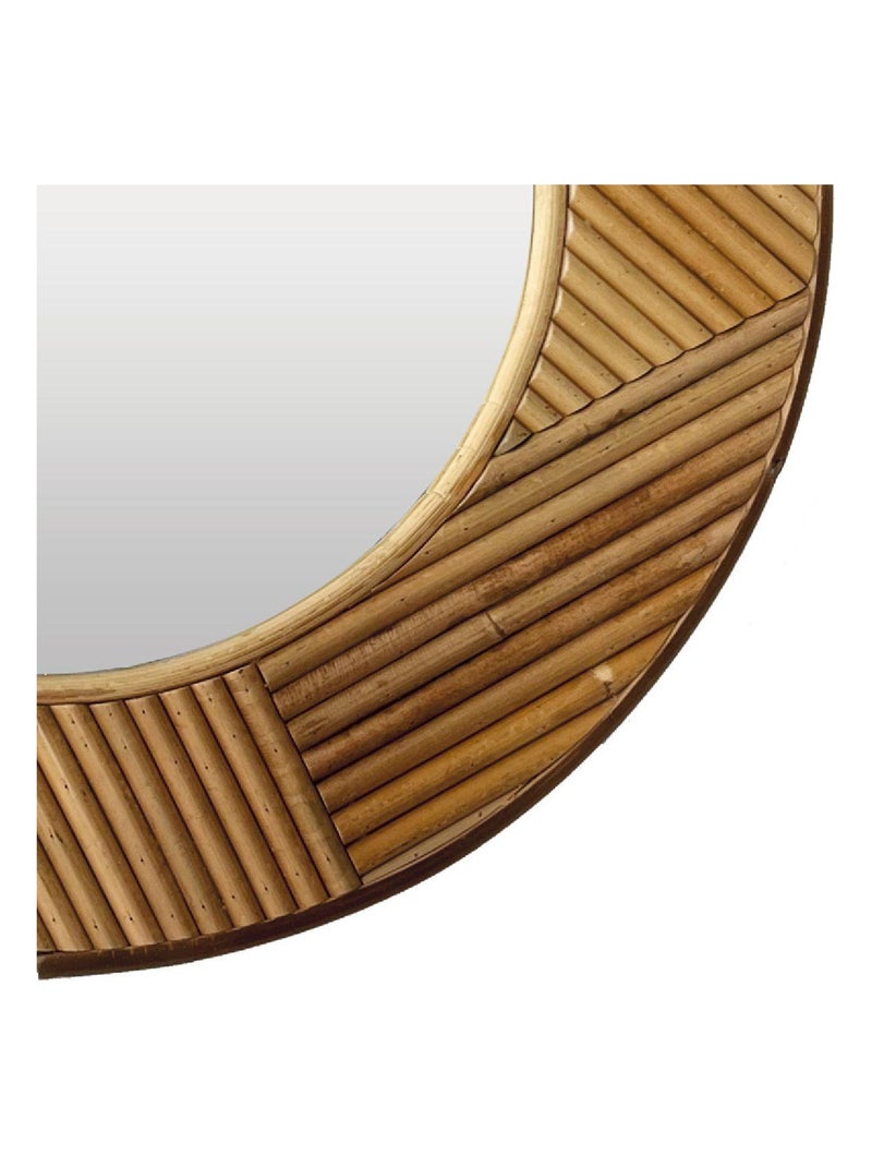 Miroir en rotin Kangourou 'Deko&co' Beige - Kiabi