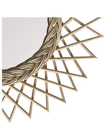 Miroir en rotin naturel 'Deko&co'