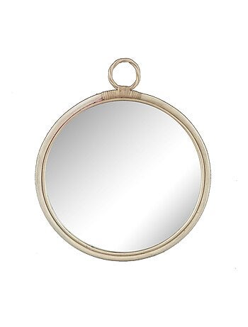 Miroir en rotin naturel 'Deko&co'