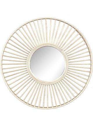 Miroir en rotin naturel 'Deko&co'