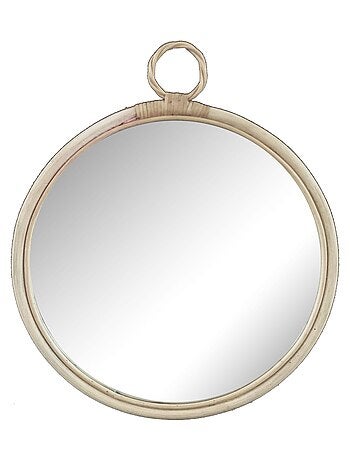 Miroir en rotin naturel 'Deko&co'