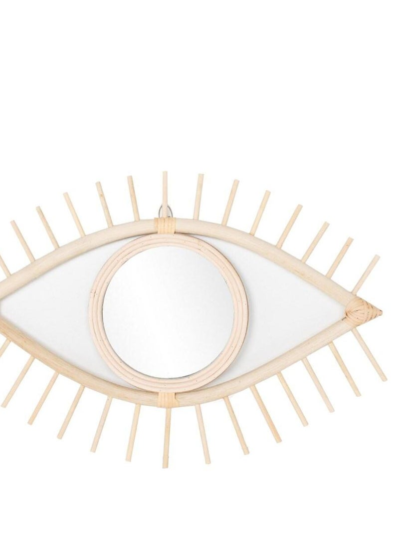 Miroir en rotin oeil PALMA Beige - Kiabi