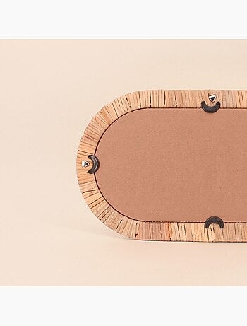 Miroir en rotin ovale 45x25cm