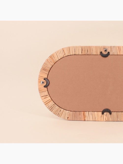 Miroir en rotin ovale 45x25cm - Kiabi