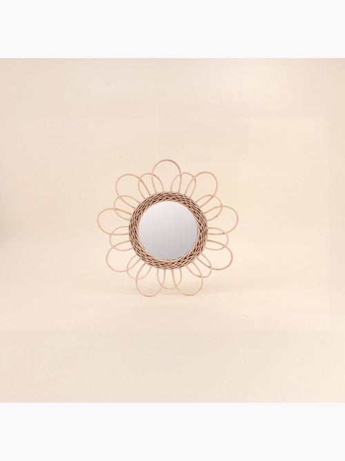 Miroir en rotin rond 30cm - Kiabi