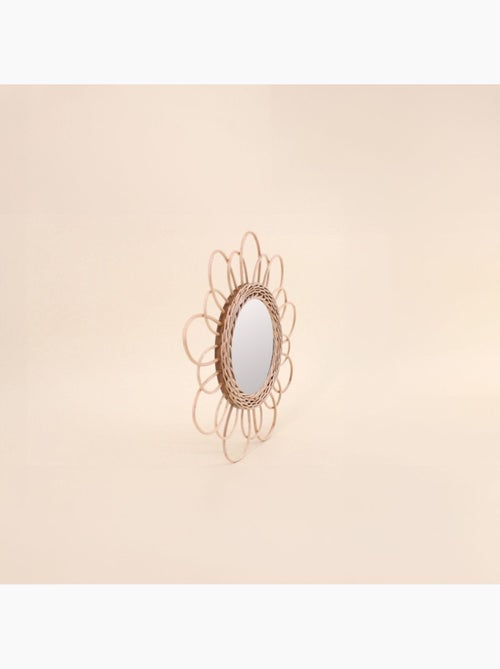 Miroir en rotin rond 30cm - Kiabi