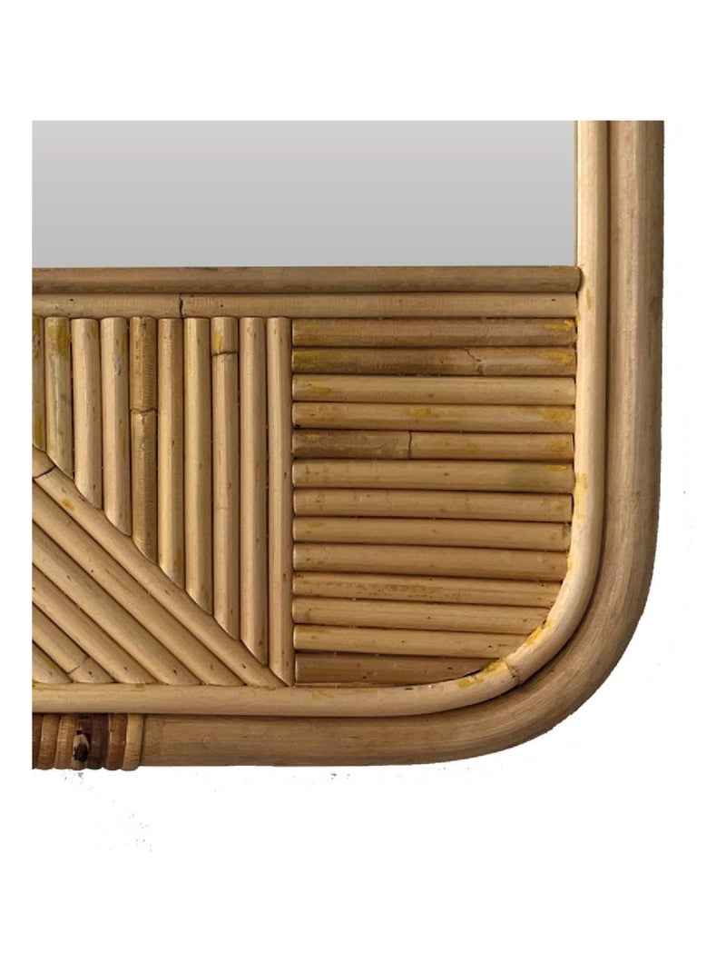 Miroir en rotin Sumatra 'Deko&co' Beige - Kiabi