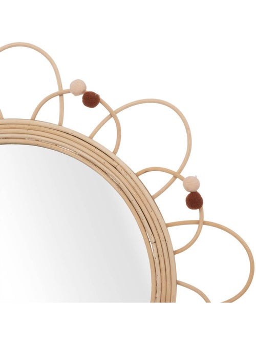 Miroir enfant en rotin forme fleur ELMA - Kiabi