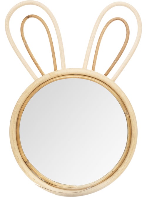 Miroir enfant forme lapin en bambou KENAI - Kiabi Miroir enfant forme lapin en bambou KENAI - Kiabi