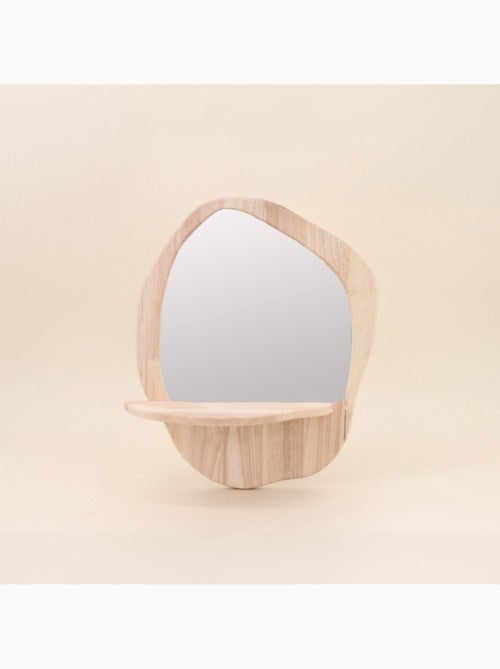 Miroir étagère en bois 40x33cm - Kiabi