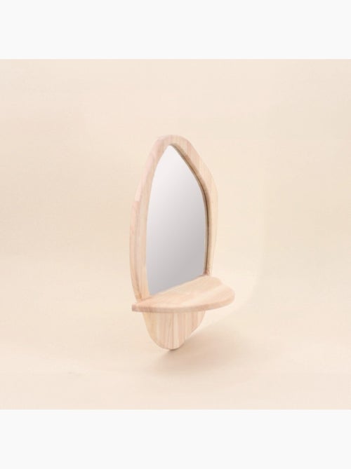Miroir étagère en bois 40x33cm - Kiabi