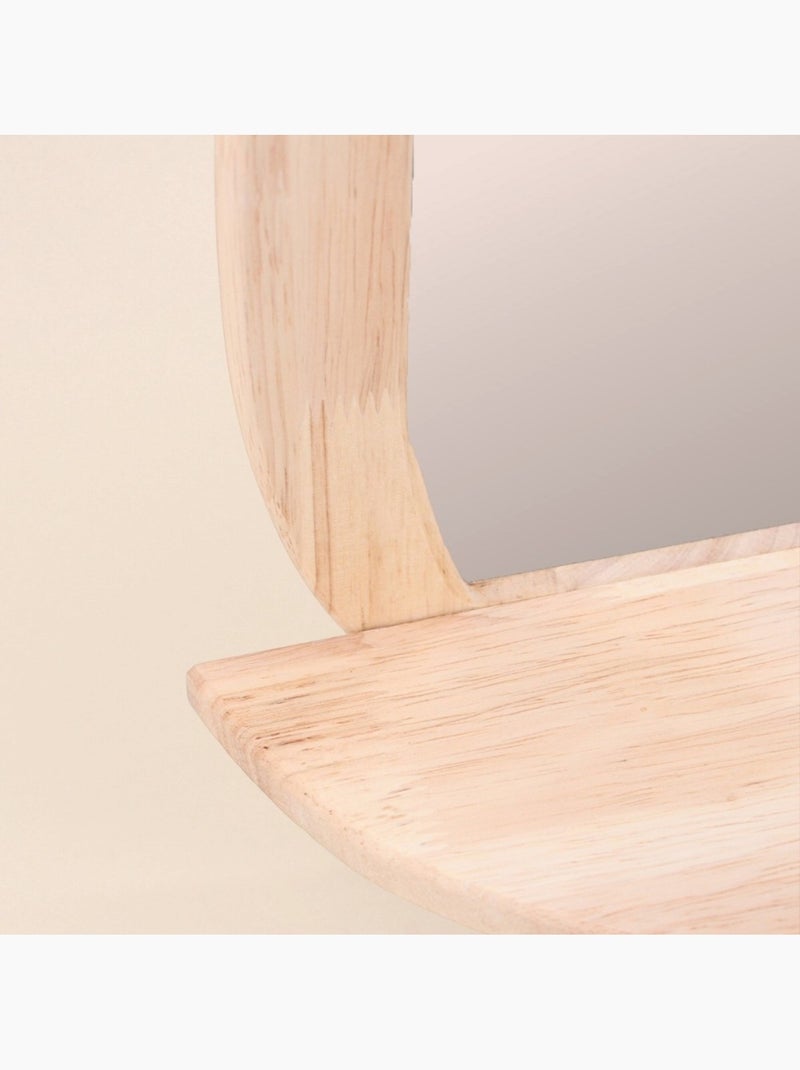 Miroir étagère en bois 40x33cm Beige - Kiabi