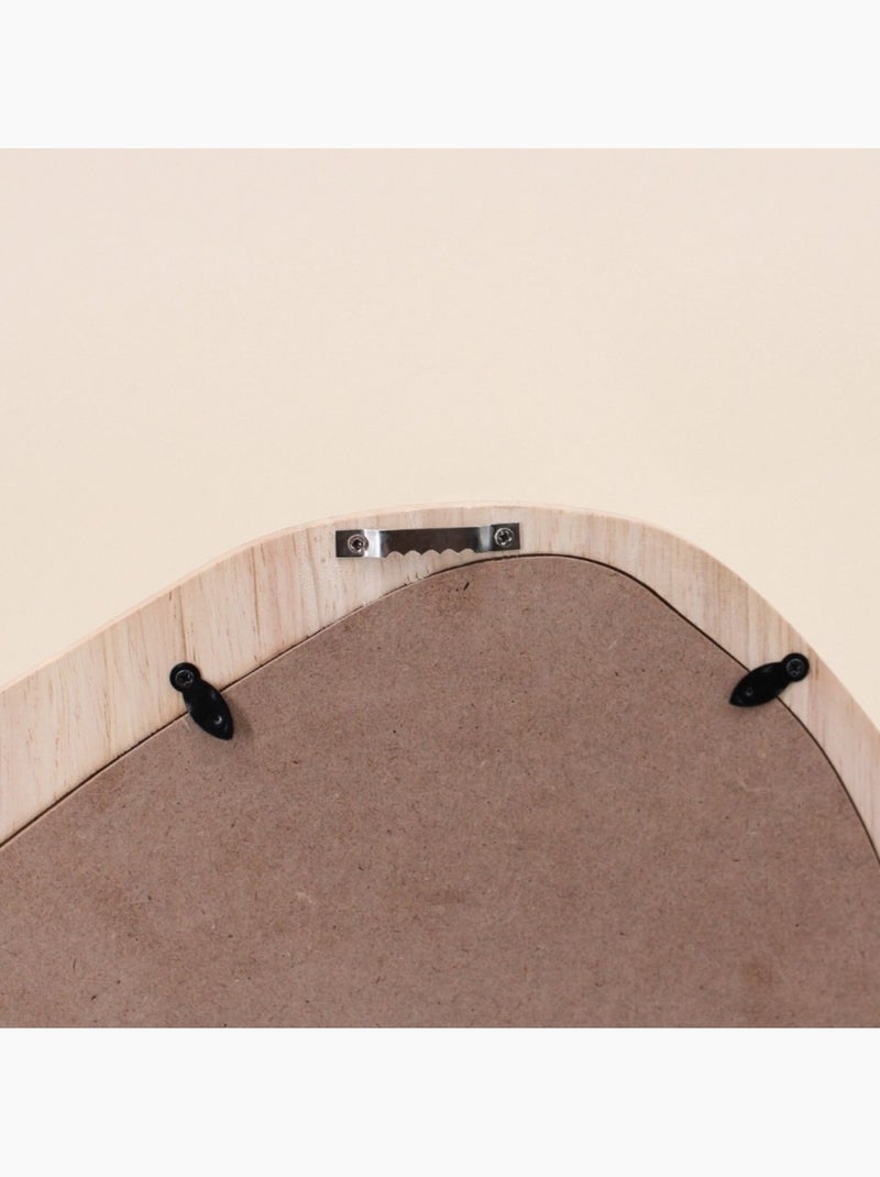 Miroir étagère en bois 40x33cm Beige - Kiabi