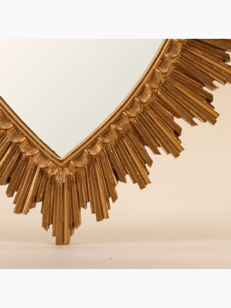 Miroir ex-voto coeur en résine dorée 39cm Doré - Kiabi