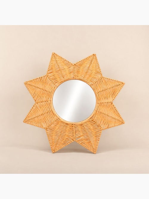 Miroir fleur effet rotin 50 cm - Kiabi