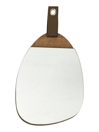 Miroir galet bois 20x29 cm