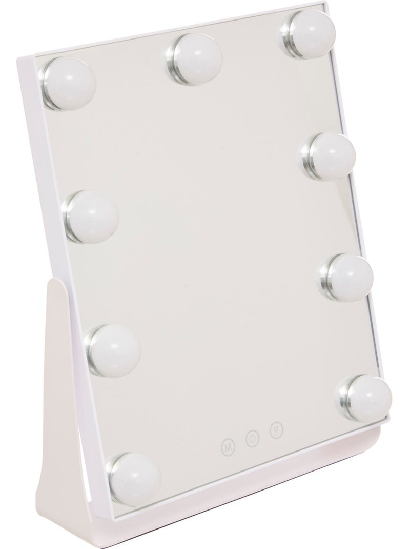Miroir h 32 cm holly Blanc - Kiabi