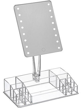 Miroir LED 14 compartiments de rangement SELENA