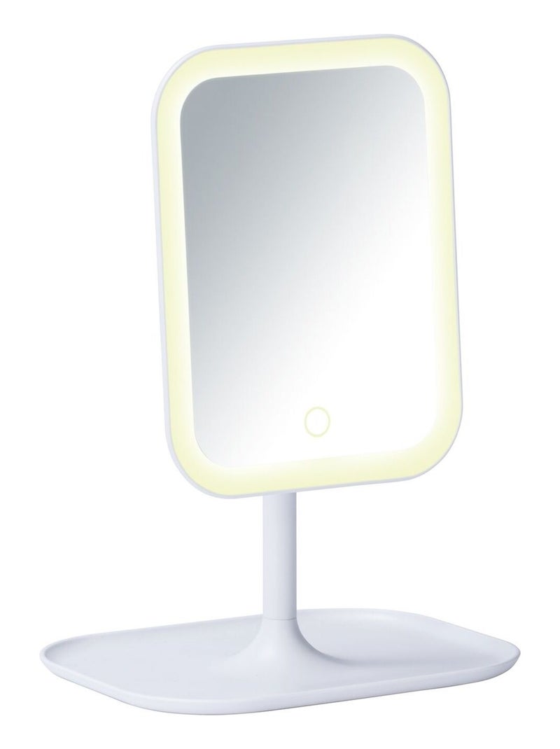 Miroir LED à poser Bertiolo Blanc - Kiabi