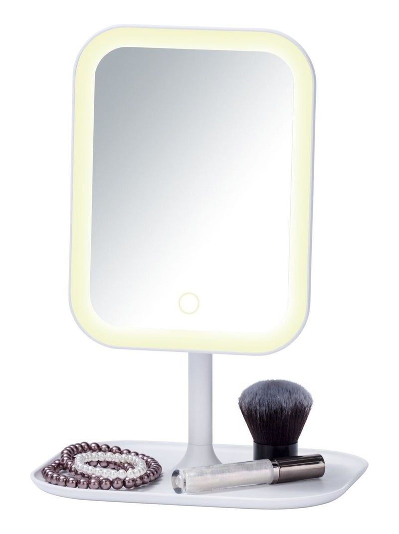 Miroir LED à poser Bertiolo Blanc - Kiabi