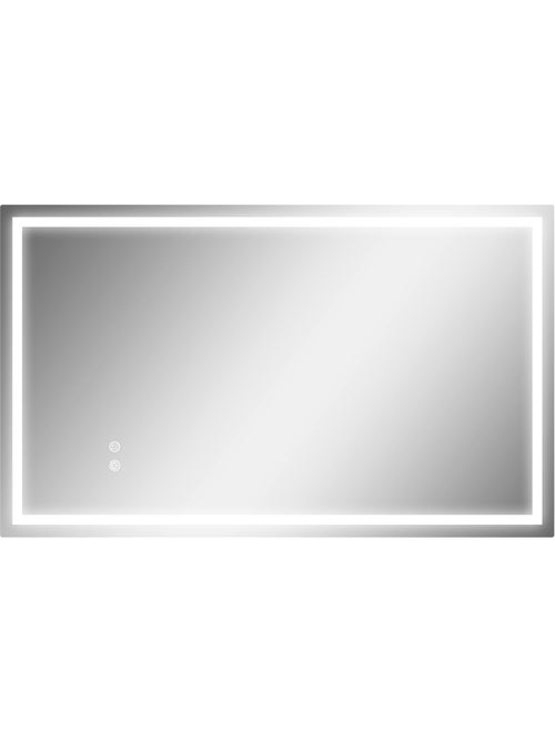 Miroir led mural de salle de bain - 100l x 60h cm - tactile - antibué - Kiabi