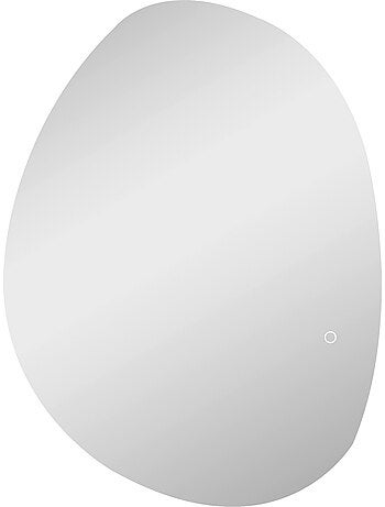 Miroir led organique salle de bain réglable - 80 x 60 cm - verre trempé