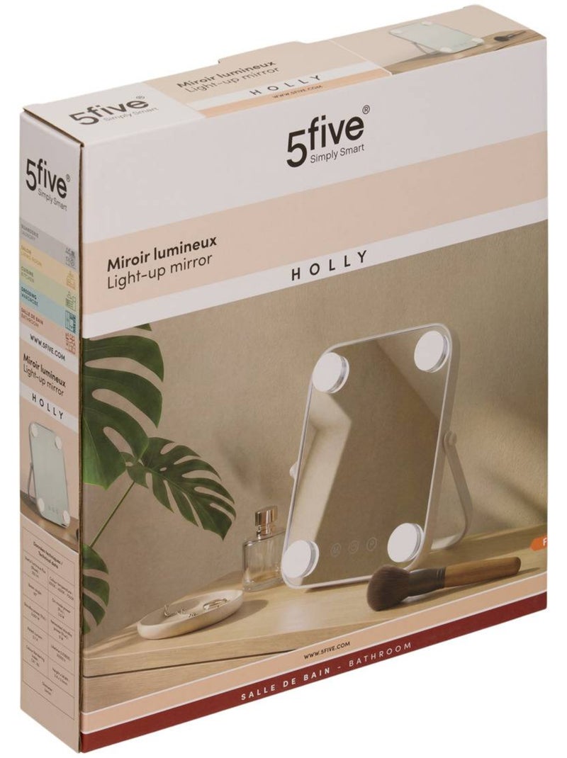 Miroir led rectangulaire holly Blanc - Kiabi
