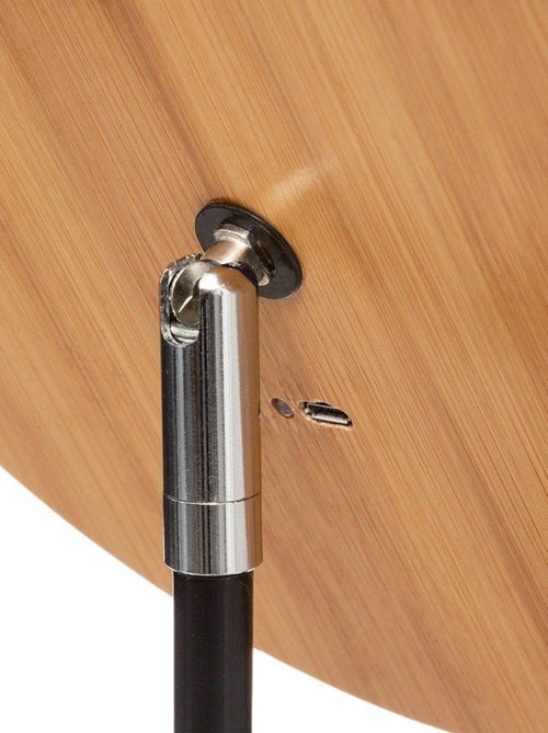 Miroir LED sur pied en bambou - Kiabi