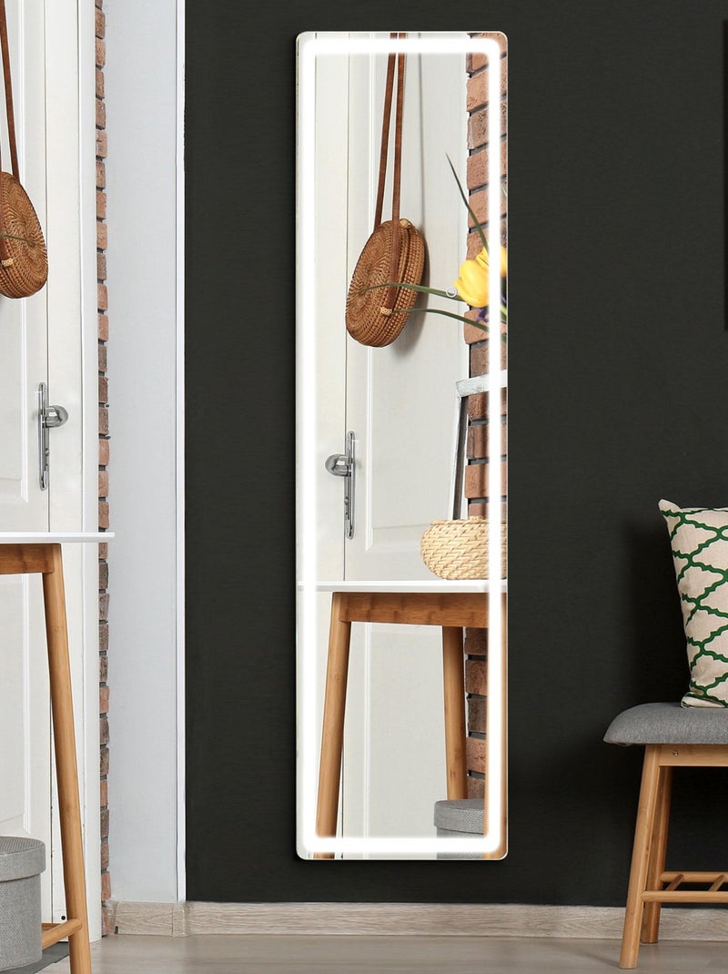 Miroir LED sur pied ou mural réglable Noir - Kiabi