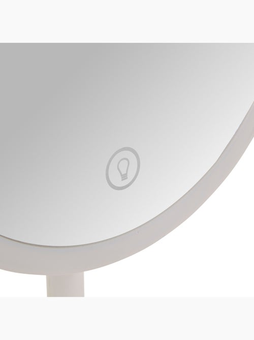 Miroir lumineux L19cm blanc - Kiabi