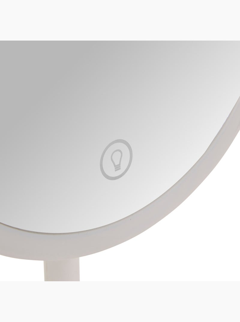 Miroir lumineux L19cm blanc Blanc - Kiabi