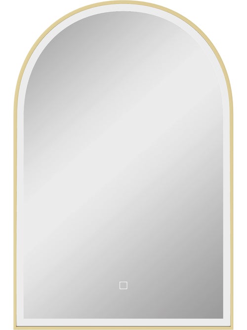Miroir lumineux led arqué de salle de bain 90 x 60 cm alu - Kiabi