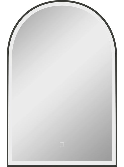 Miroir lumineux led arqué de salle de bain 90 x 60 cm alu - Kiabi