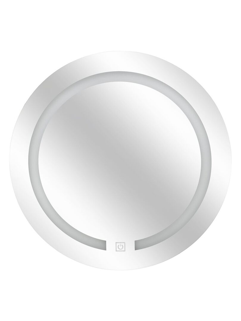 Miroir lumineux LED rond tactile - Gris - Kiabi - 44.90€
