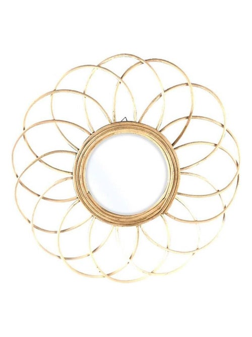 Miroir marguerite rotin D38.5 - Kiabi