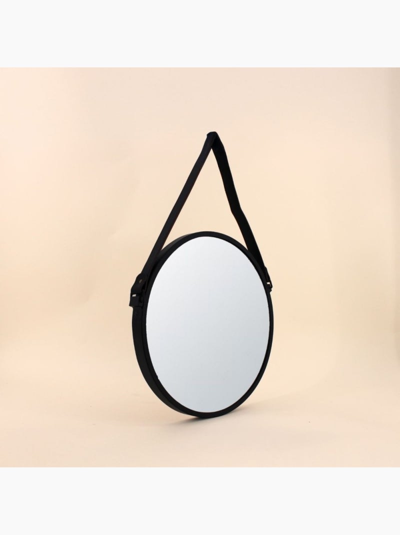 Miroir métal 37cm avec anse Noir - Kiabi