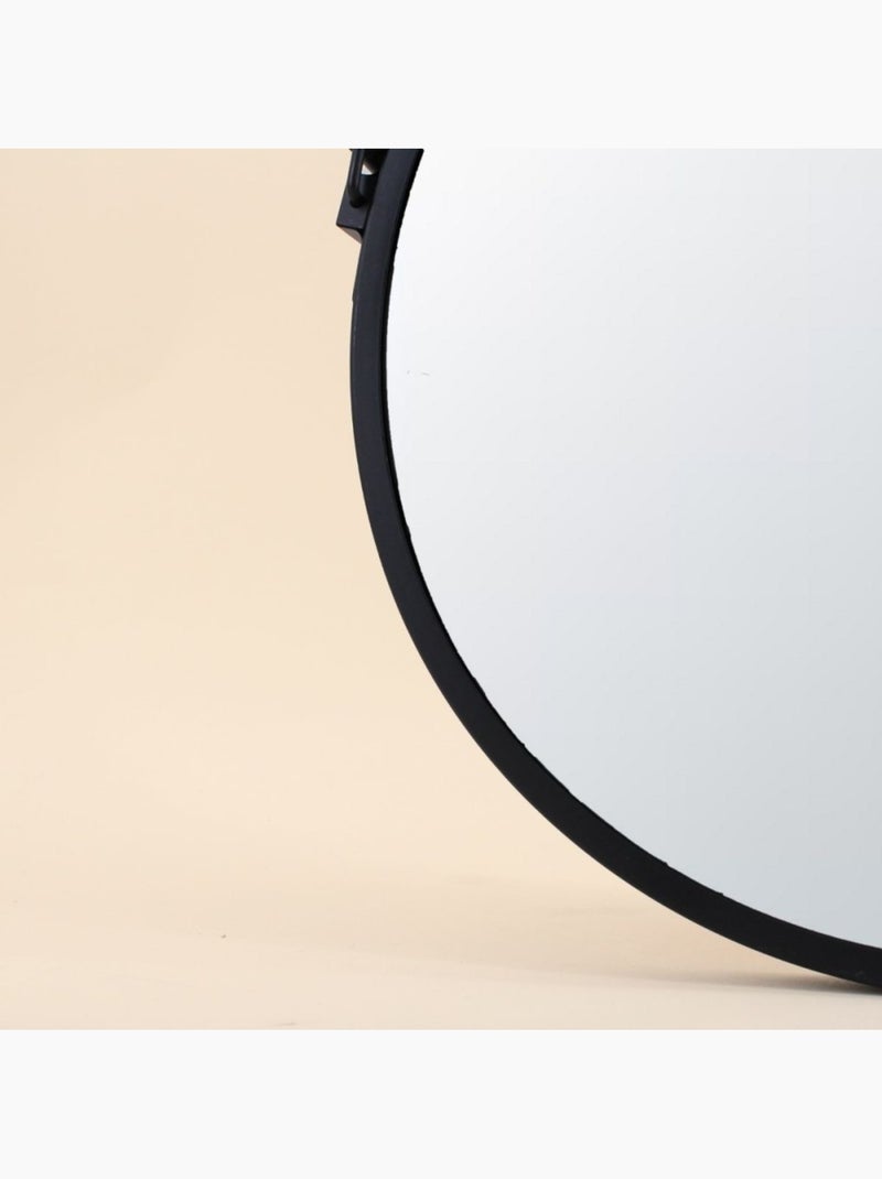 Miroir métal 37cm avec anse Noir - Kiabi