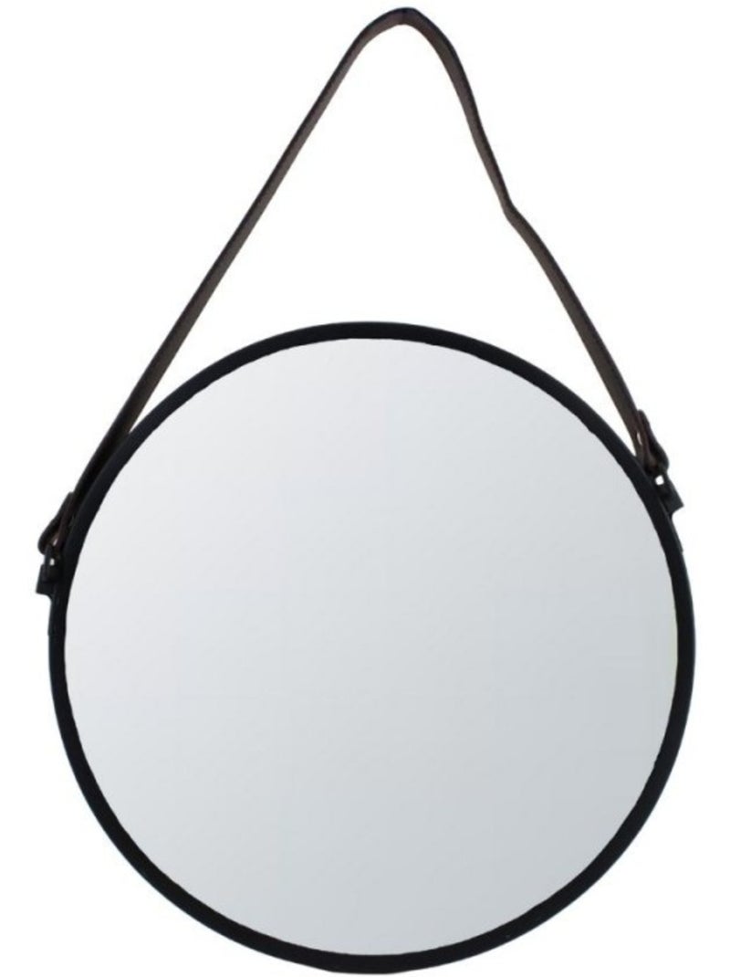 Miroir métal 37cm avec anse Noir - Kiabi