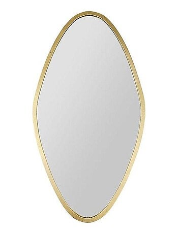 Miroir métal doré minéral