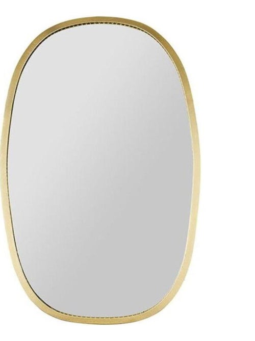 Miroir métal doré ovoïde - Kiabi
