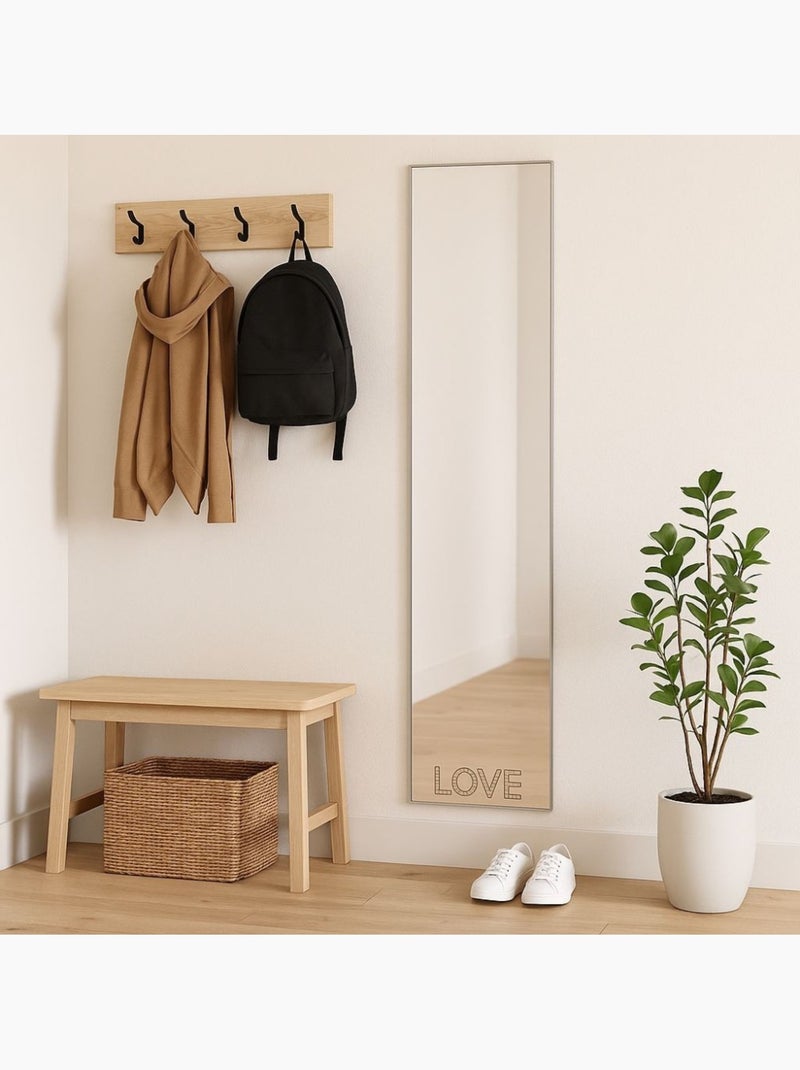 Miroir mot "love" 120x25cm Transparent - Kiabi
