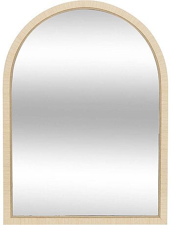 Miroir mural arche effet bois thea