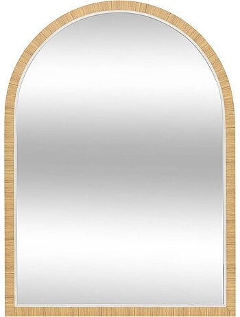 Miroir mural arche effet bois thea