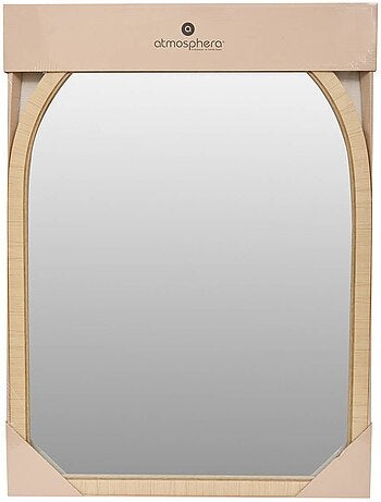 Miroir mural arche effet bois thea