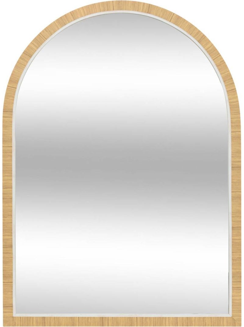 Miroir mural arche effet bois THEA Beige - Kiabi