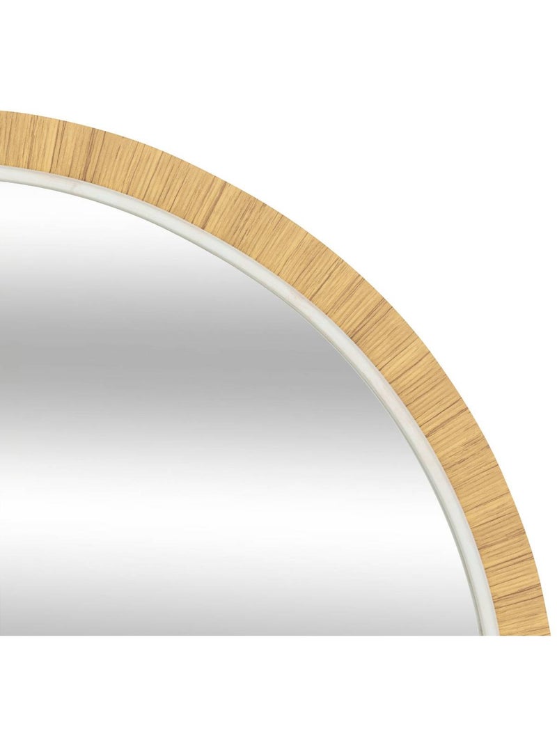 Miroir mural arche effet bois THEA Beige - Kiabi